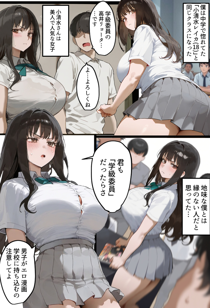 エロ漫画「僕の爆乳学級委員長とお母さん（37）が友達の種付親父に寝取られ孕まされる話【寝取られ混浴サウナ】」無料サンプル17